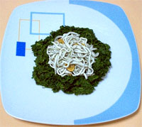  Espinacas con gulas al ajillo 