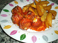 Albóndigas de pollo gratinadas