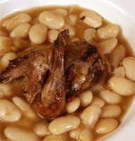 Alubias con perdiz