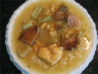 Arroz caldoso con setas 