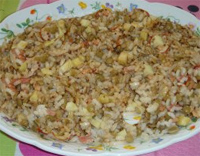 Arroz campesino con lentejas