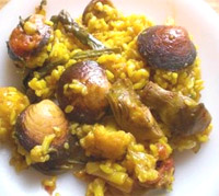 Arroz con col y judías