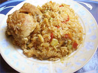Arroz con pollo y especias 
