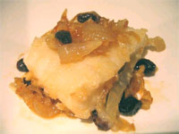 Bacalao con cebolla y miel