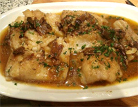 Bacalao con setas boletus