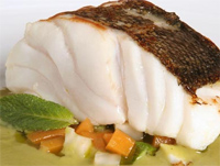 Bacalao confitado a la menta 