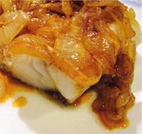 Bacalao encebollado