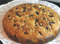 Bizcocho de yogur con cabello de ángel