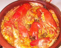 Bogavante con arroz