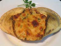 Buey de mar gratinado