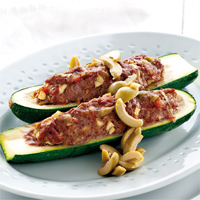 Calabacines rellenos con aceitunas