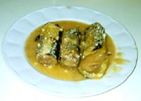 Calabacines rellenos de carne picada