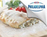Calzone de philadelphia champiñon y berenjenas