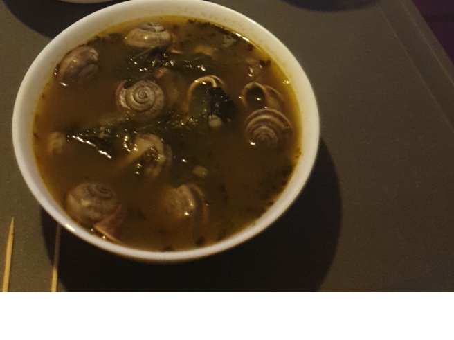 Caracoles a la hierbabuena 