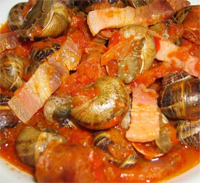 Caracoles con tomate