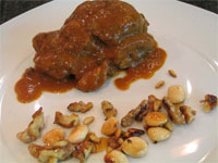 Carrillada de cerdo con frutos secos