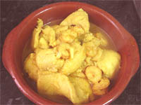 Cazuela de lenguados  