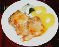 Cerdo con piña