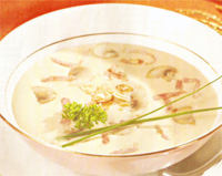 Champiñones a la crema de verdeo