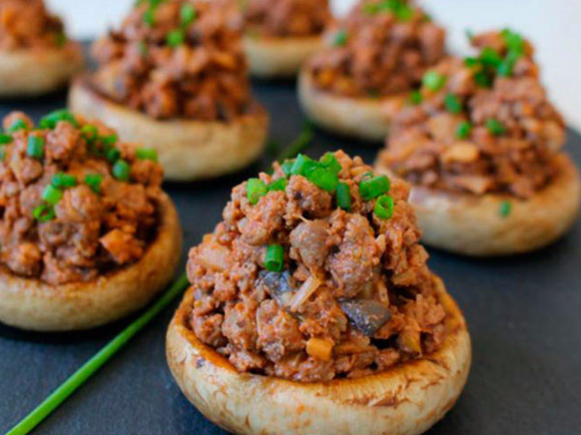 Champiñones rellenos