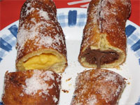 Chuchos de crema y de Nutella