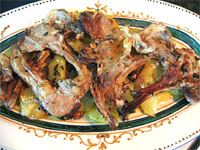 Chuletas de cordero al ajo cabañil