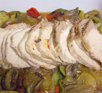 Cinta de lomo con verduras