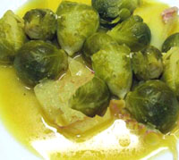 Coles de Bruselas a la mostaza