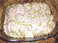 Coliflor con yogur