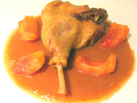 Confit de pato en salsa de ciruela