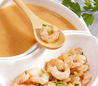 Crema de gambas con champiñones