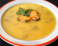 Crema de mejillones