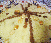 Dulce de sémola o cous cous
