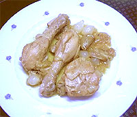 Ensalada con  pollo escabechado