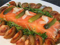 Ensalada con pastel de salmón