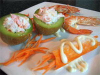 Ensalada de kiwi relleno