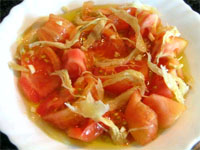 Ensalada de tomate y bacalao II