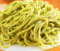 Espaguetis a la albahaca