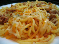 Espaguetis con carne y tomate (Chef 2100)