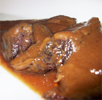 Filete de ternera al vino tinto
