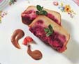 Flan de frambuesas