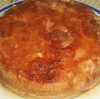 Flan de manzana.