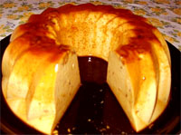 Flan de turrón de yema tostada