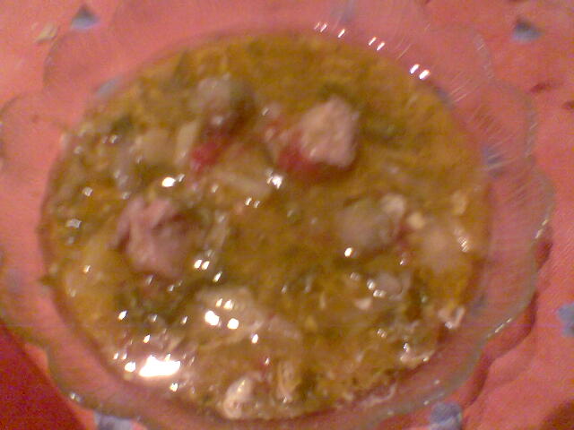 Guiso de magro y coles al vino blanco con estragón