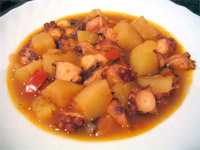 Guiso de pulpo con patatas