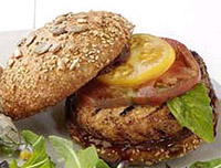 Hamburguesas de pavo con pan 