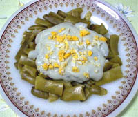 Judías verdes con roquefort