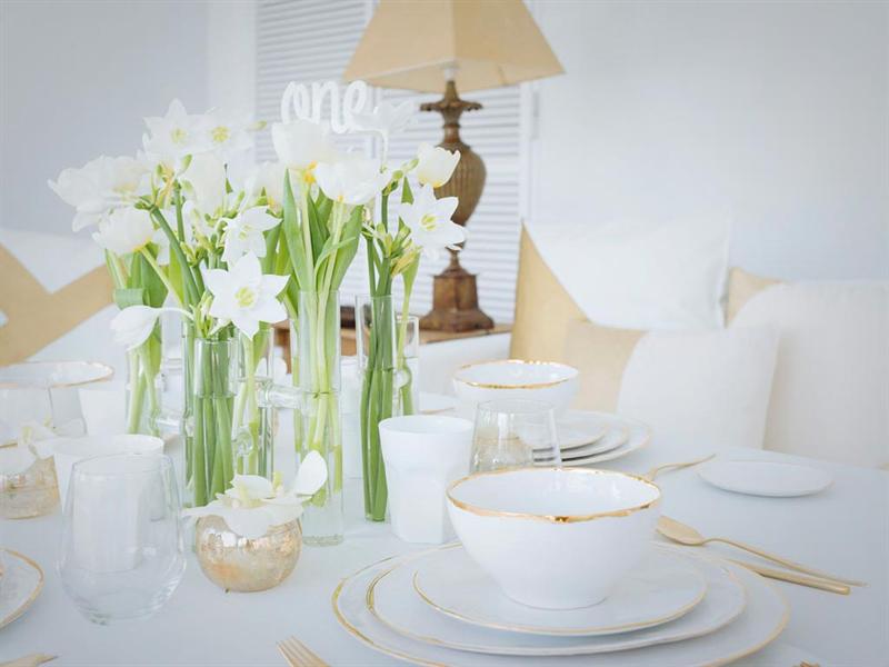La decoración en la mesa