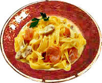 Lazos con salsa de vodka