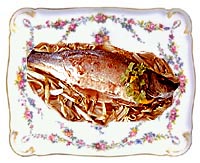 Lubina a la cebolla